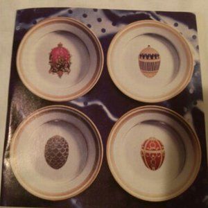 Faberge Imperial Egg Dessert Plates Assorted Never used